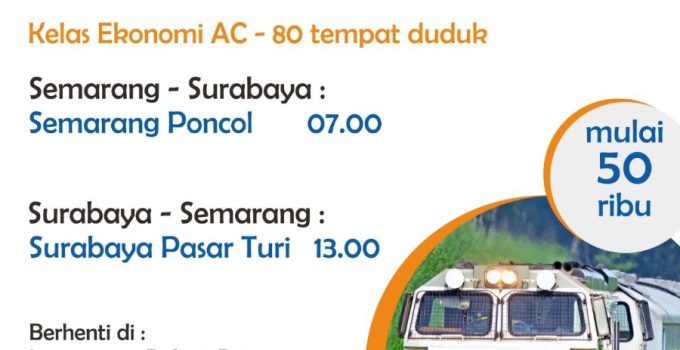 jadwal kereta surabaya semarang